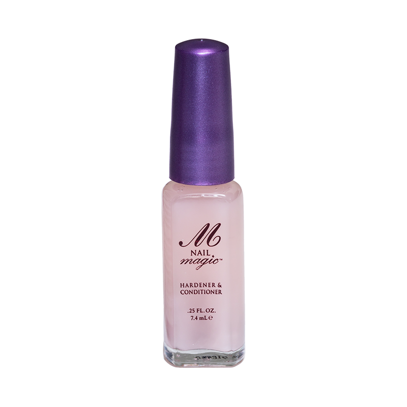 Condition, harden, and strengthen the natural nail with Nail Magic's .25 fl oz Nail Hardener & Conditioner