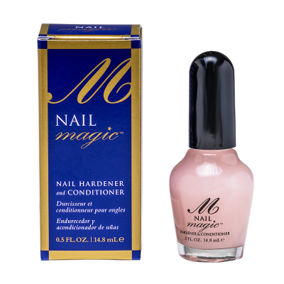 Condition, harden, and strengthen the natural nail with Nail Magic's .5 fl oz Nail Hardener & Conditioner