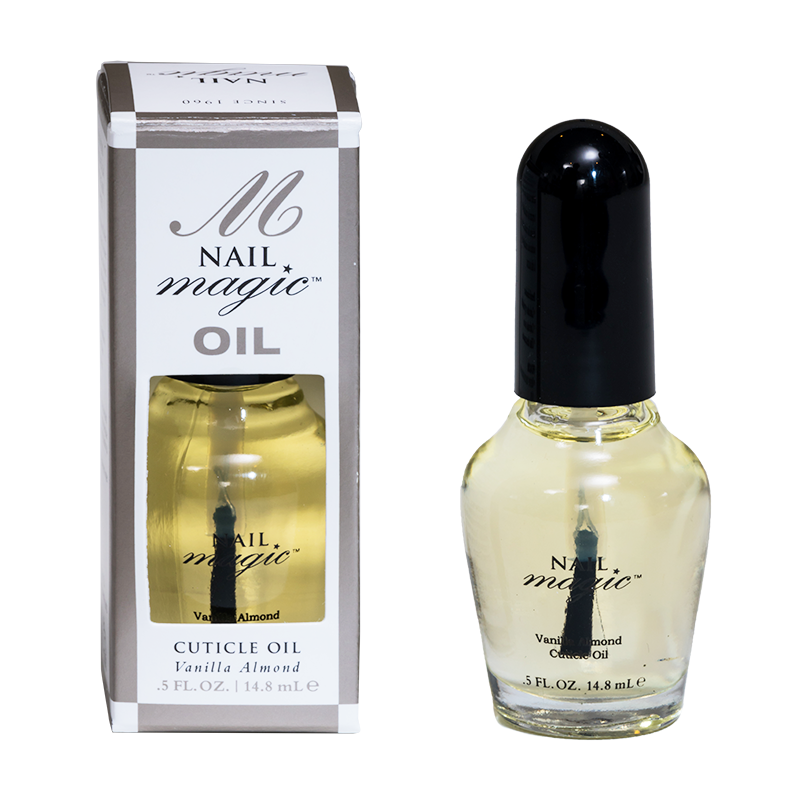 Nail Magic's .5 fluid oz Vanilla Almond cuticle oil helps repair dry and damaged cuticles